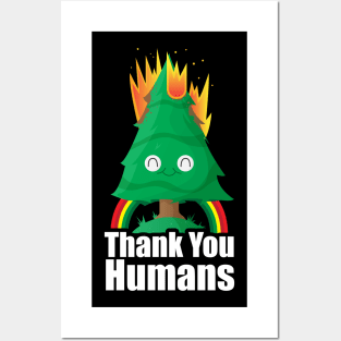 Thank You Humans Happy Earth Posters and Art